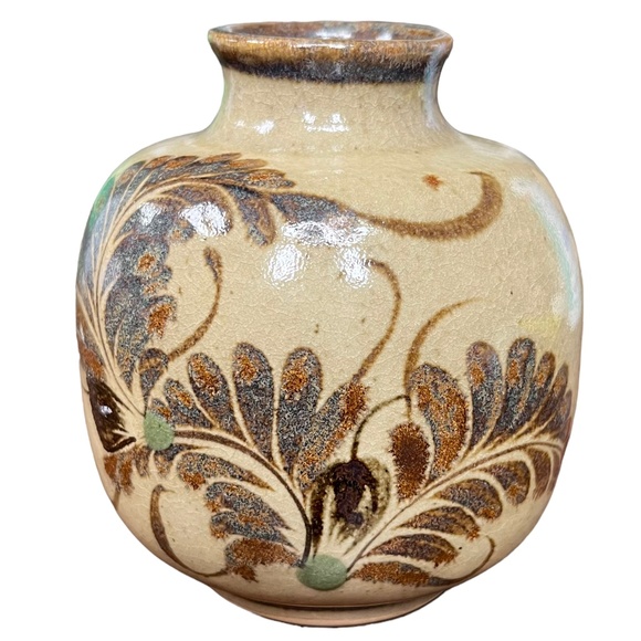 VTG Carlos Villanueva Signed Mexican Folk Art Pottery Tonala Sun Face Vase EUC - Picture 2 of 6